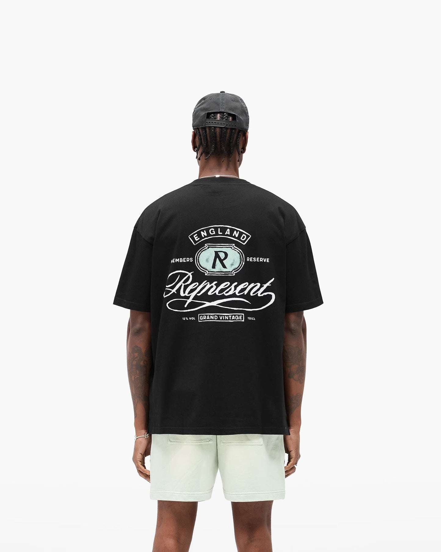 Represent Grand Vintage Hand Drawn T-Shirt - "Jet Black"