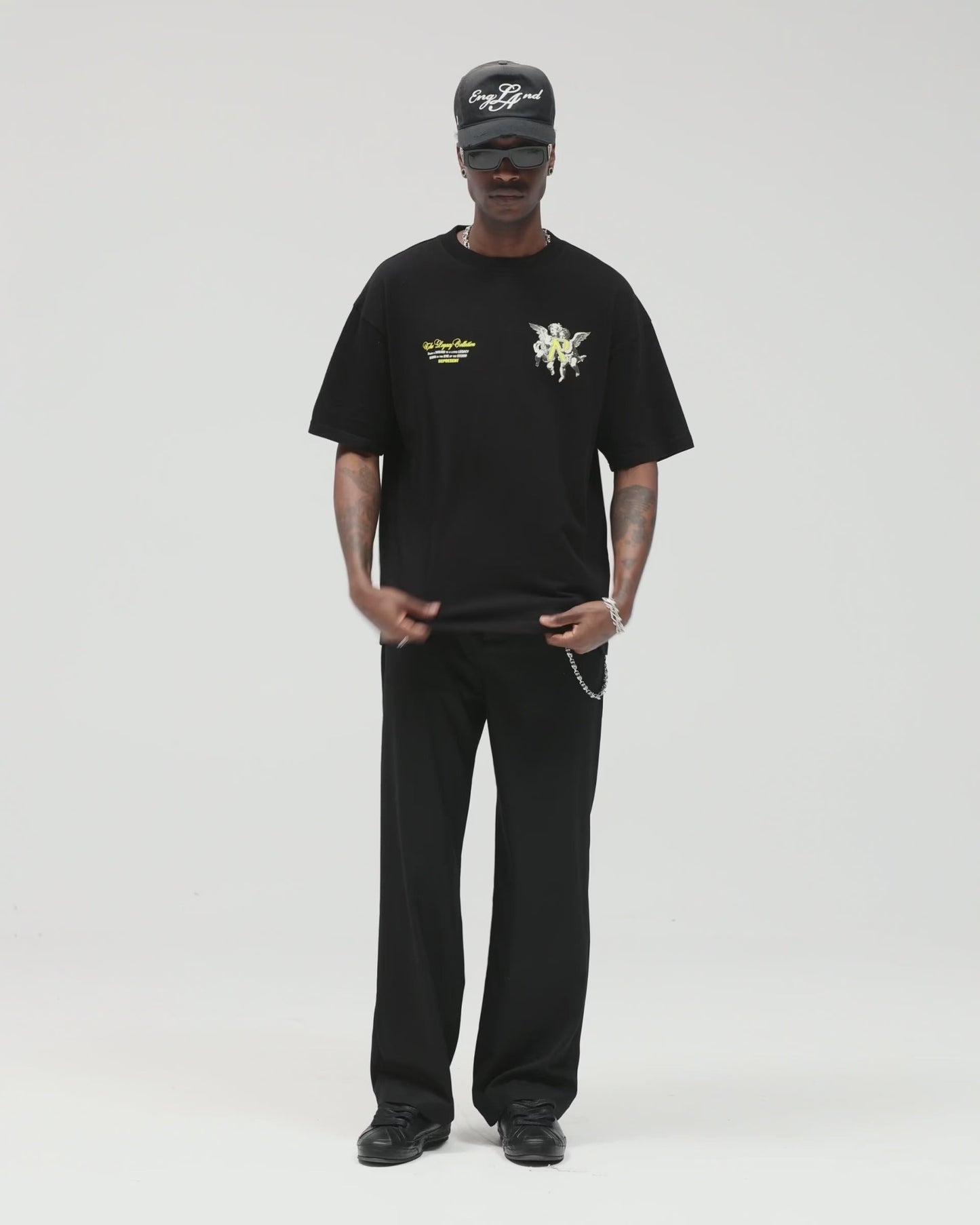 Represent Legacy Cherubs T-Shirt - "Jet Black"