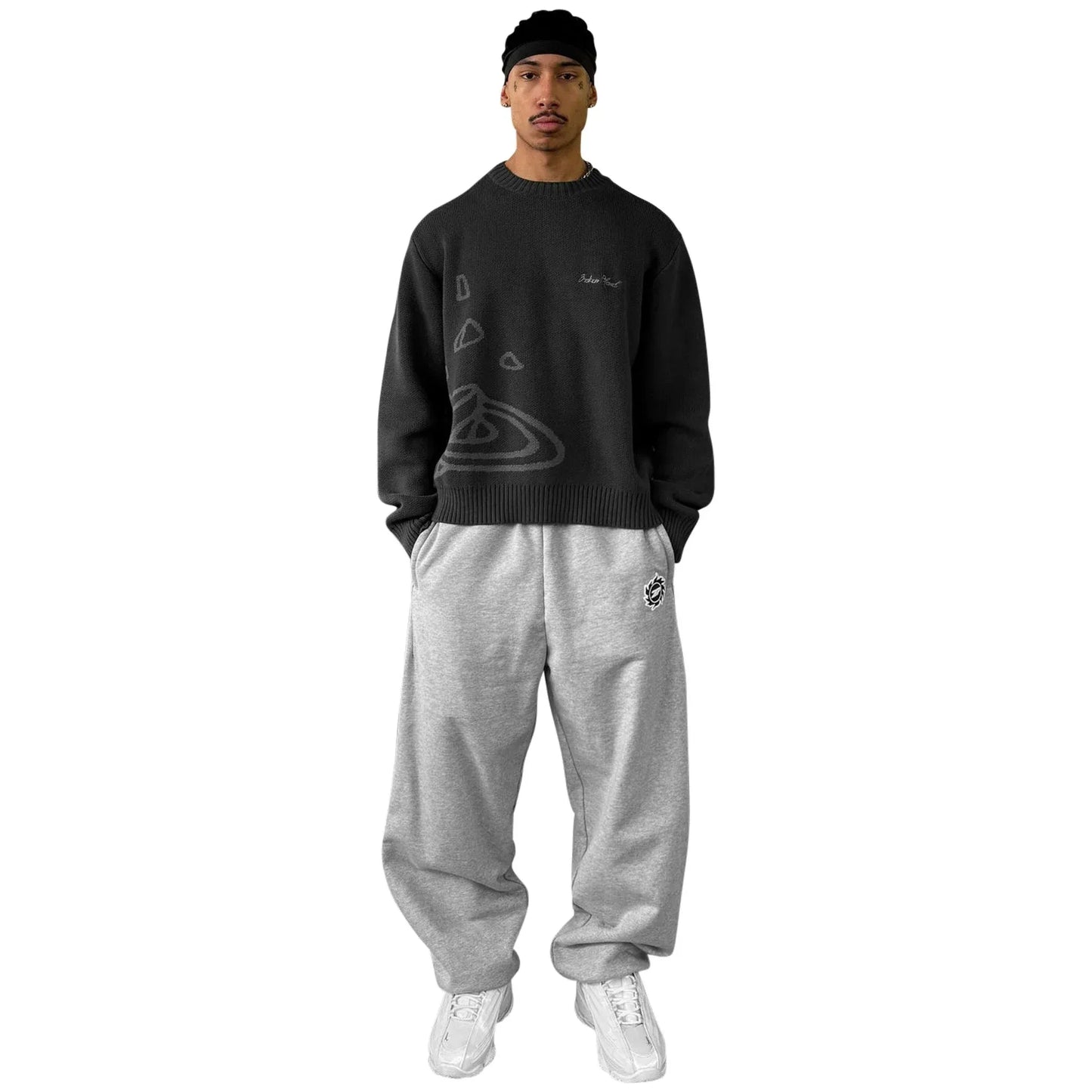 Broken Planet Black Planet Knit Sweater - 'Midnight Black'