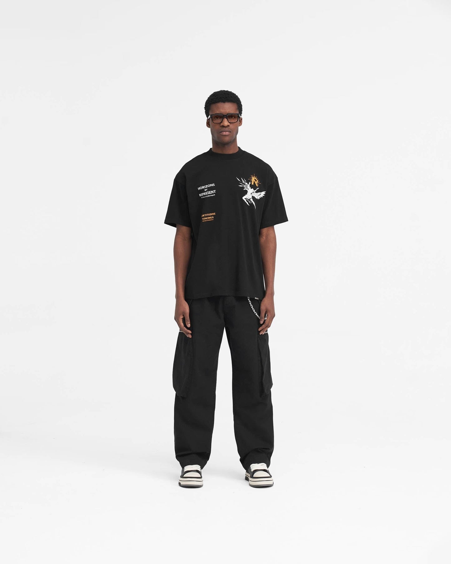 Represent Icarus T-Shirt - "Jet Black"