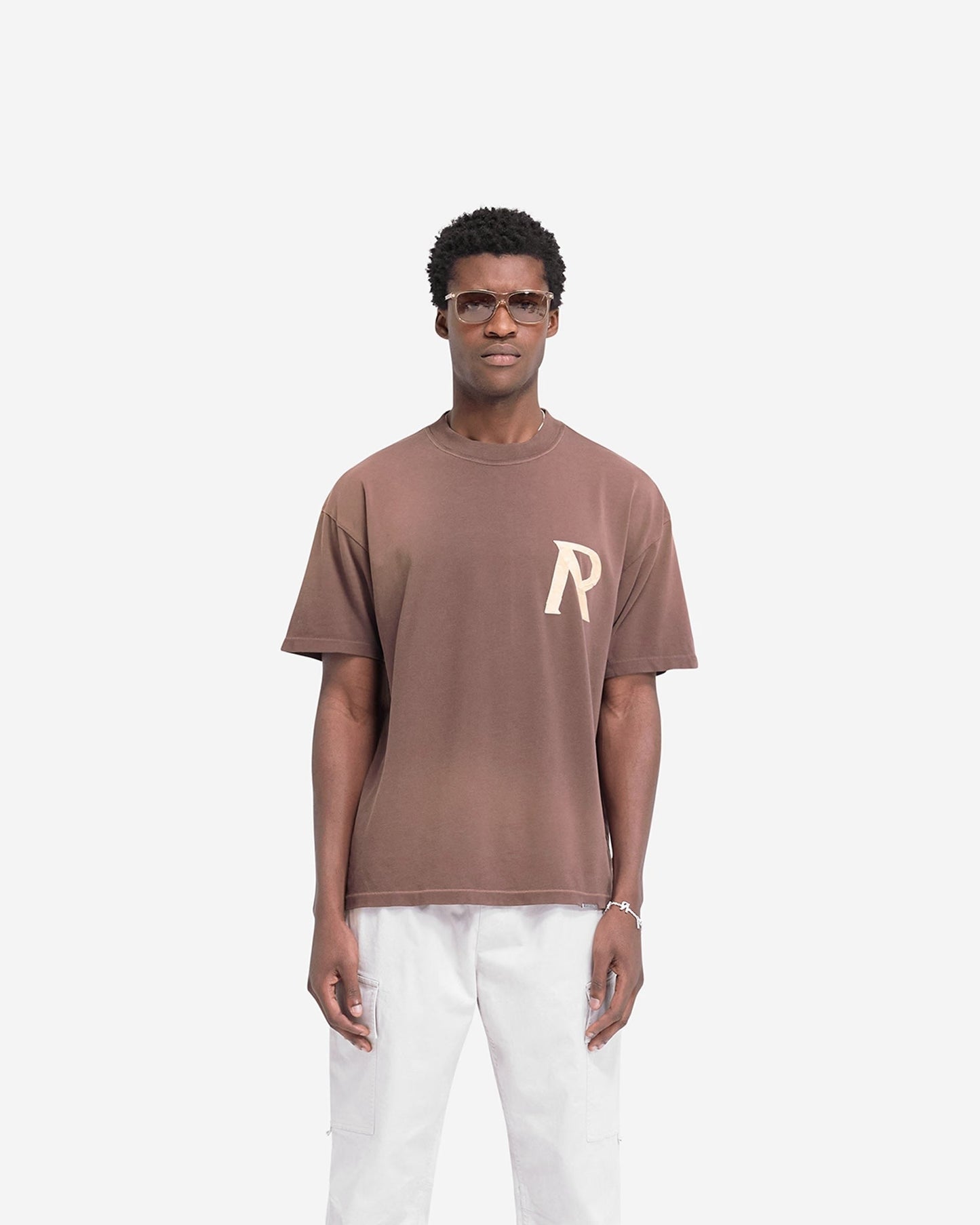 Represent Masking Tape Initial T-Shirt - "Cedar"