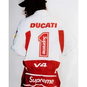 Supreme x Ducati Track Jacket - "Light Grey"