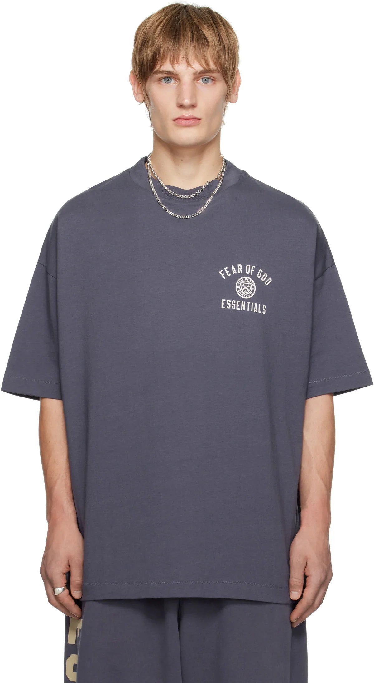 Fear of God Essentials Jersey T-shirt - "Marine"