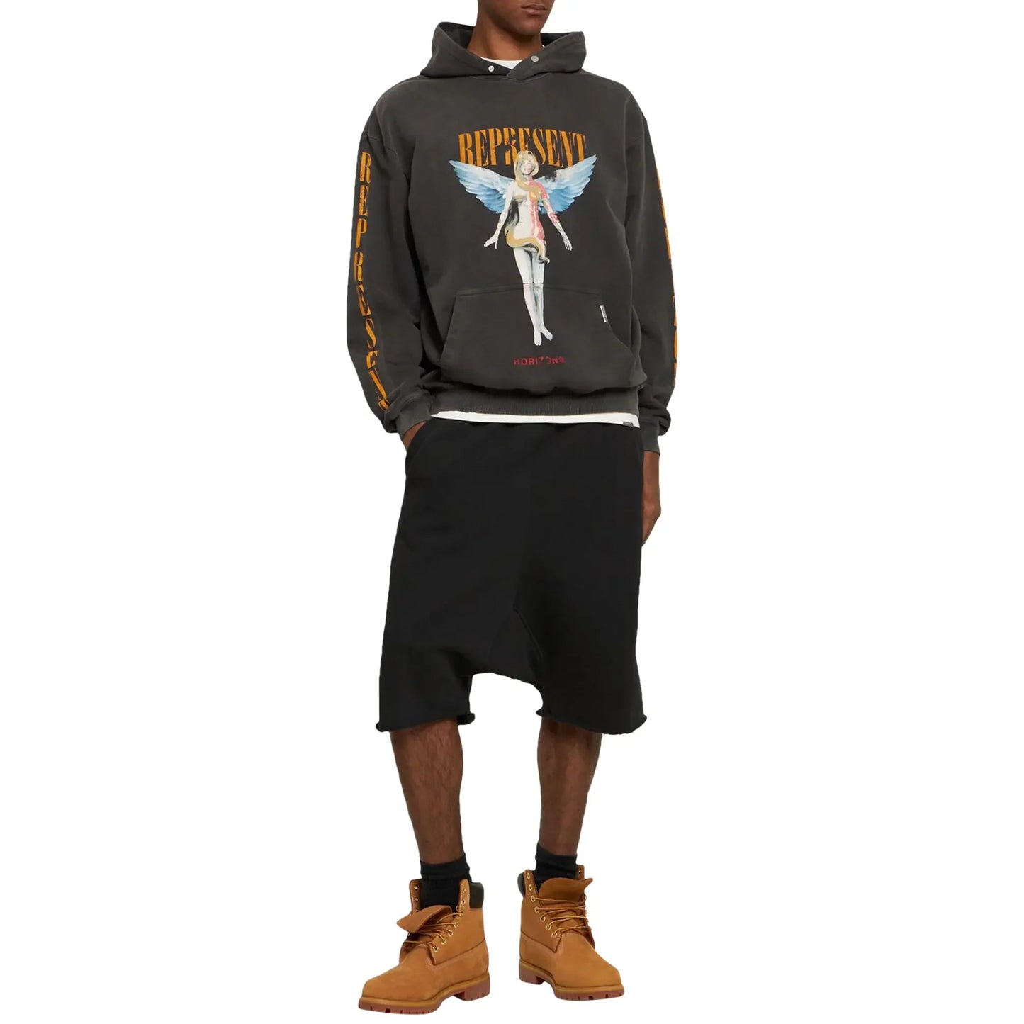 Represent Reborn Hoodie (Aged Black)